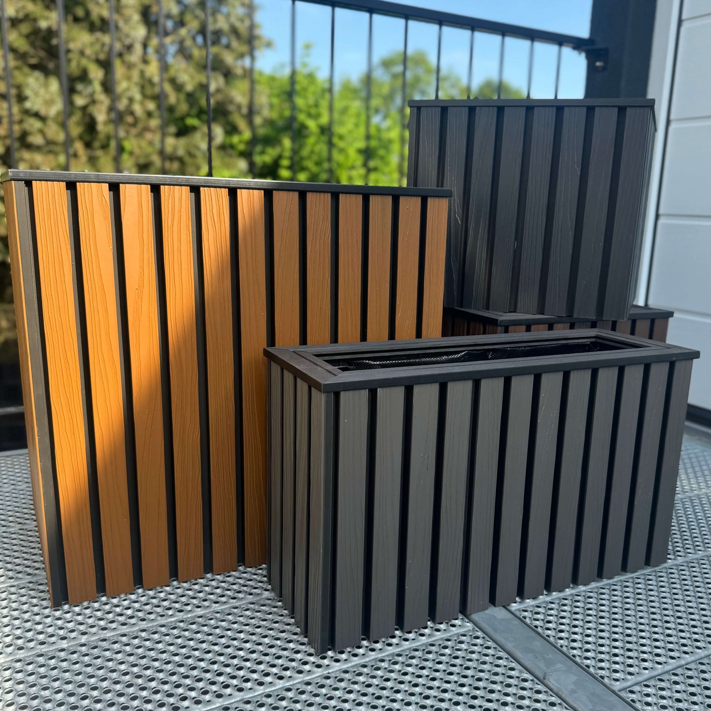 Luxe Plantenbak voor Buiten – Composiet Houtlook
